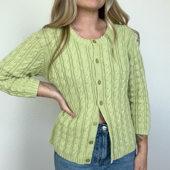 GAP Sweaters - Green GAP Spring Knit Cardigan Size M